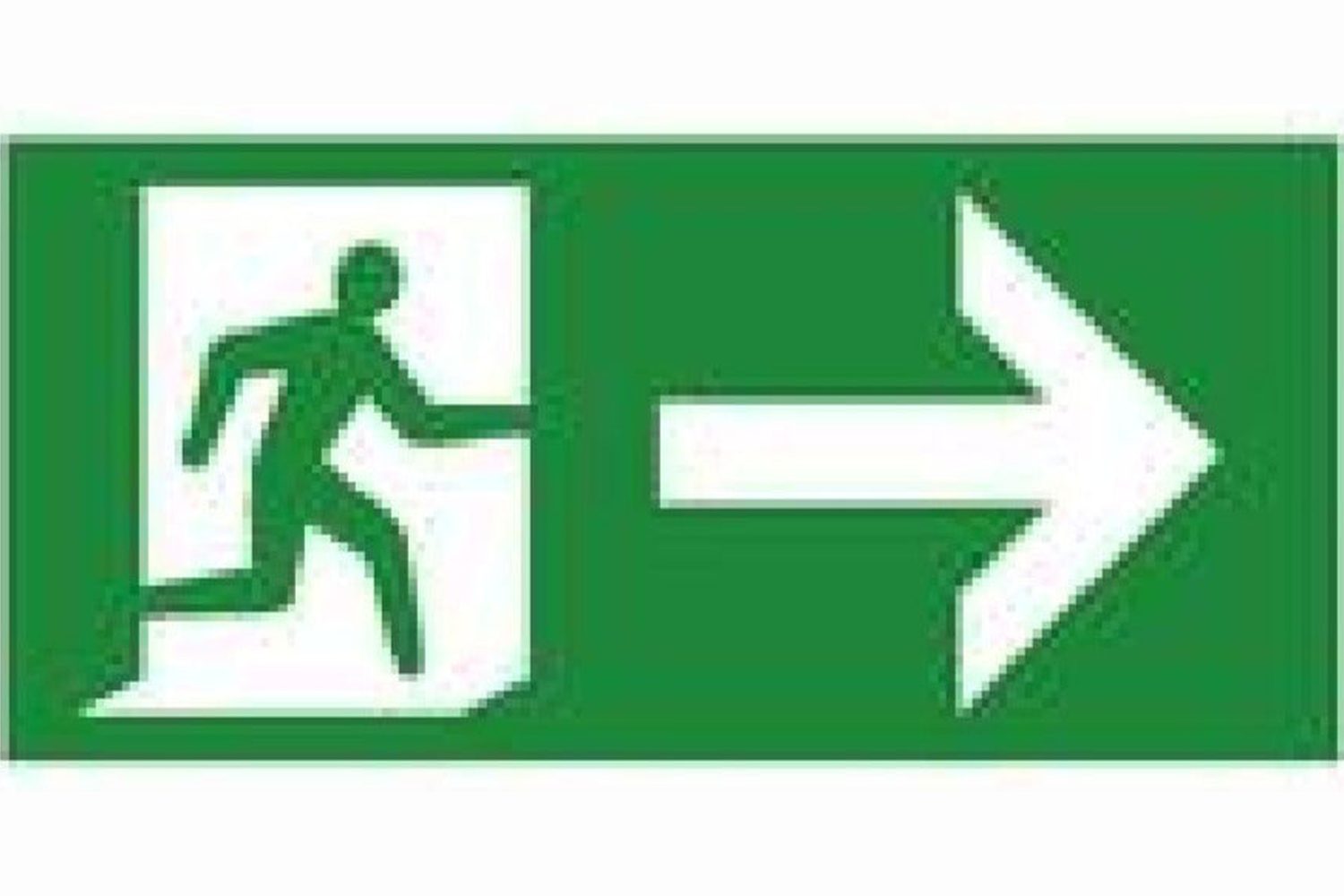 Fire exit right sign with arrow
