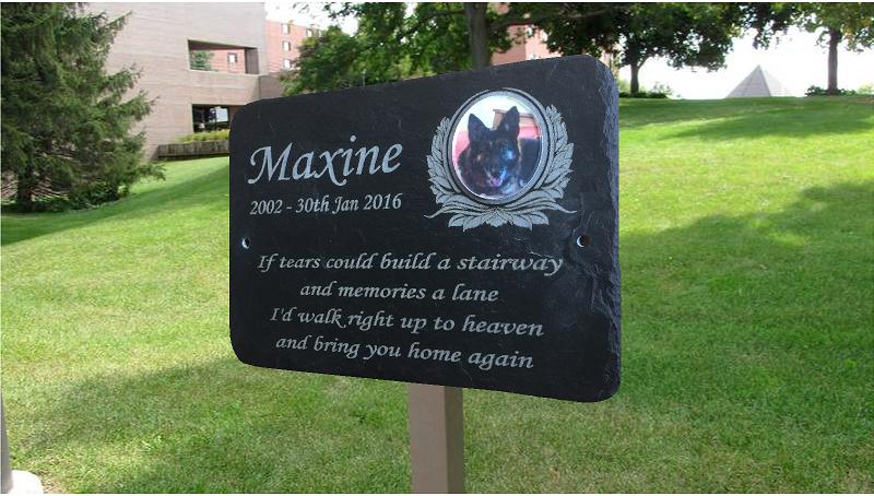 Pet Photo Grave Marker with Oak Stake Option