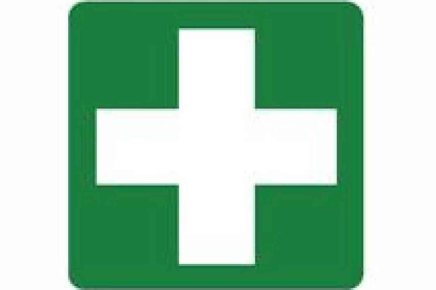 Green Cross Sign - Health & Safety Signs High Quality Interior & Exterior