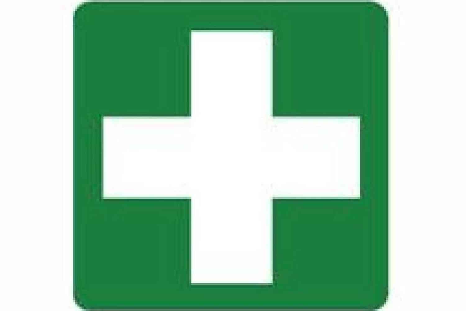 Green Cross Sign - Health & Safety Signs High Quality Interior & Exterior