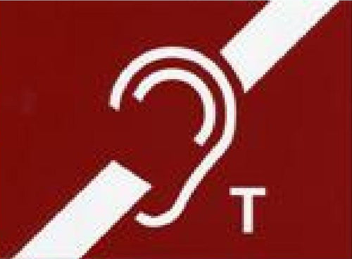 Hearing aid sign sticker 