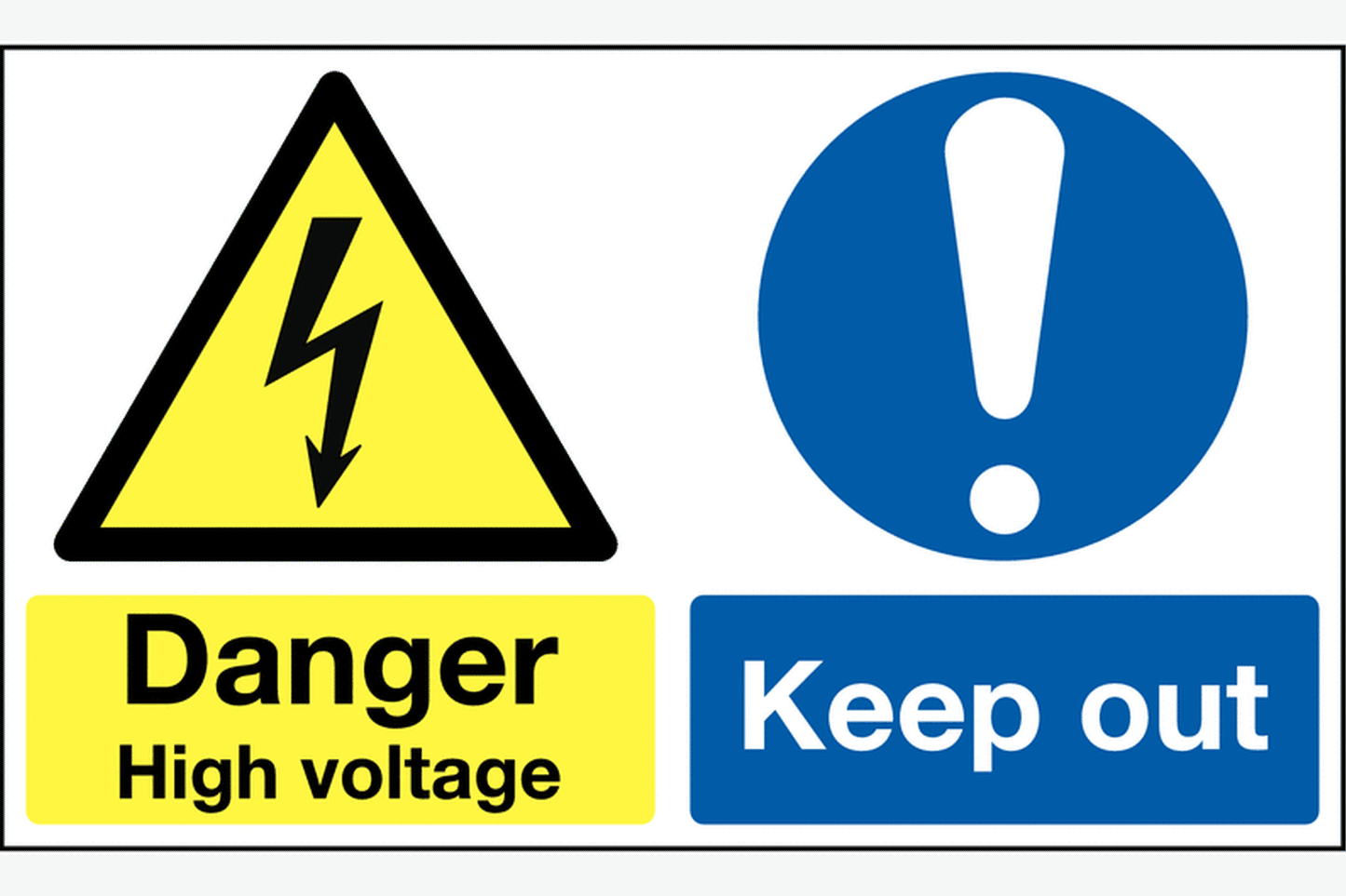 Danger high voltage keep out sign / sticker
