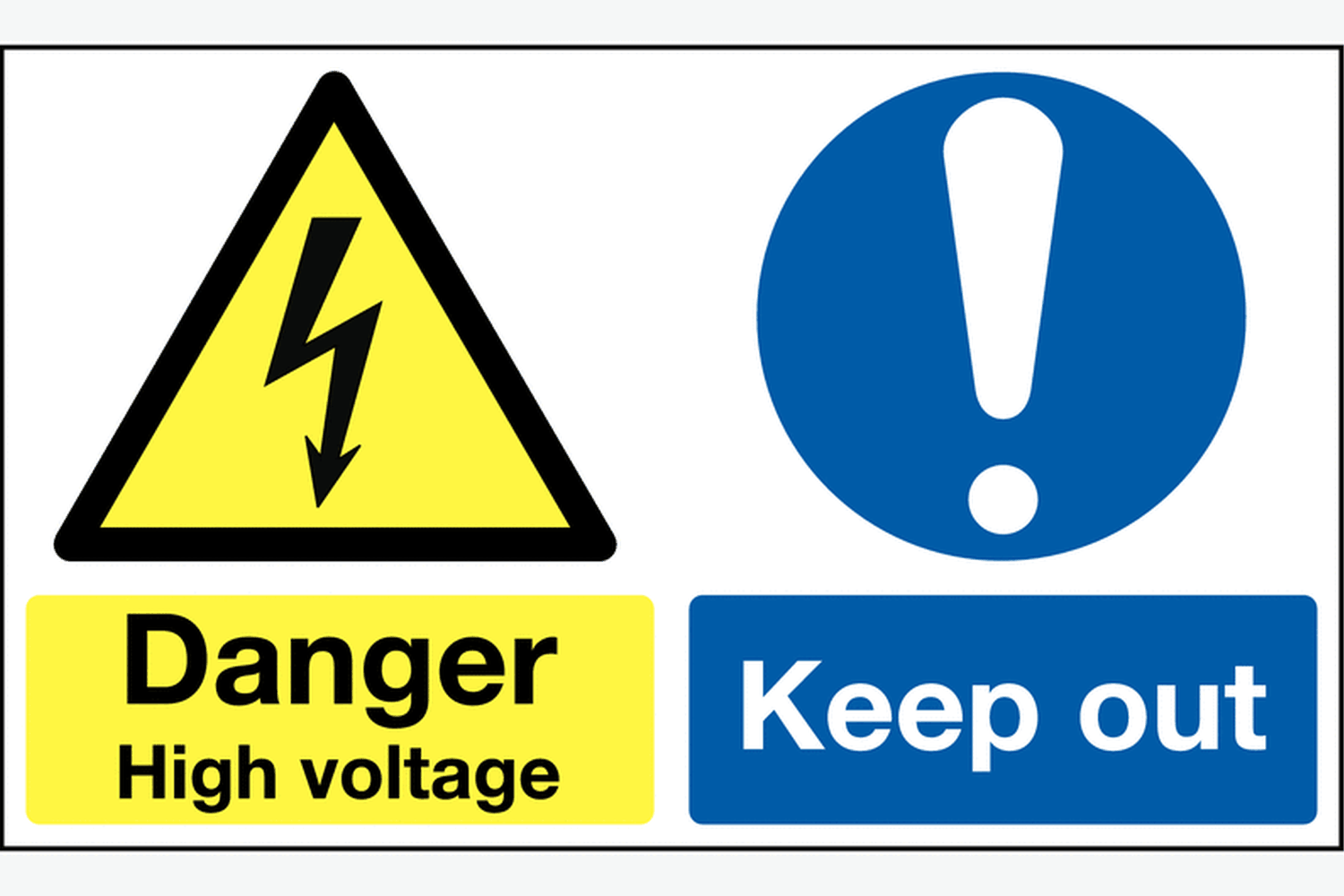 Danger high voltage keep out sign / sticker