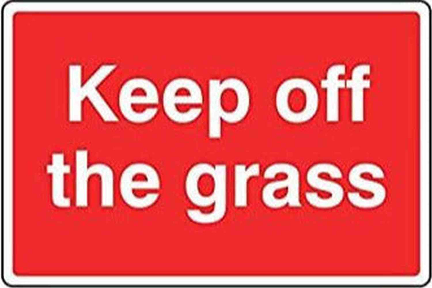 Keep off the grass signs