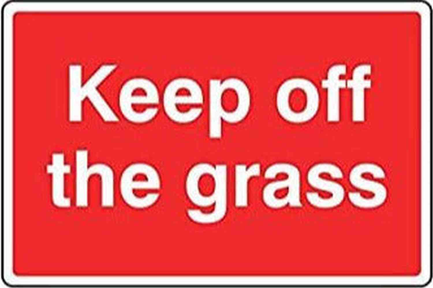 Keep off the grass signs