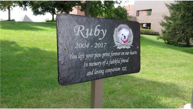 Puppy grave marker