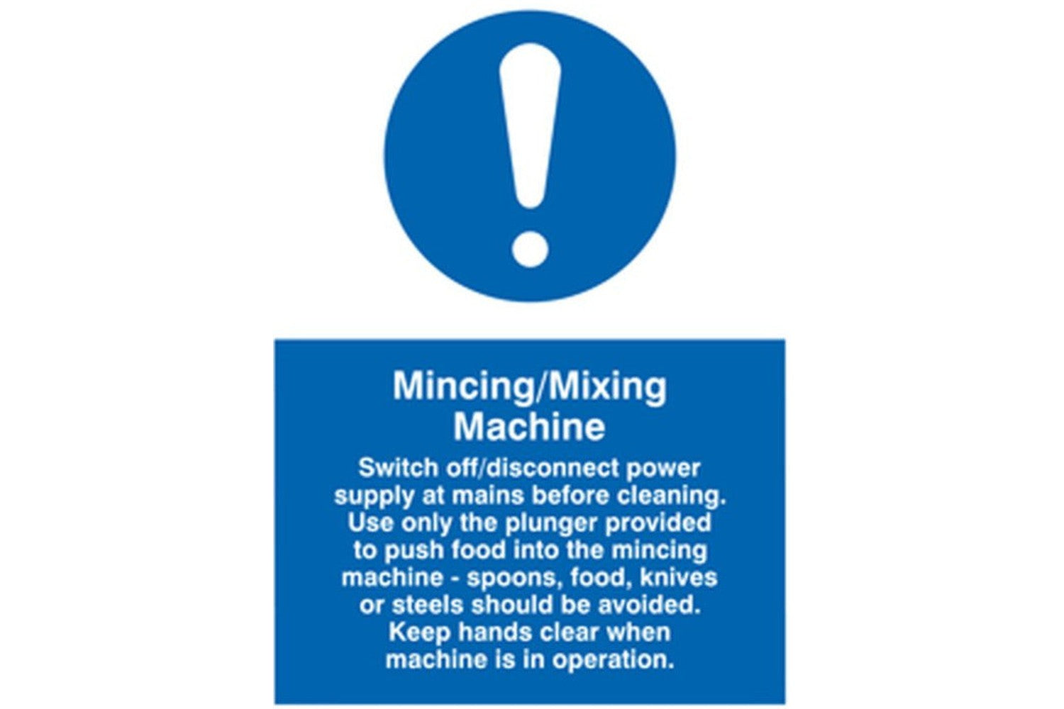 Mincing / mixing machine sign