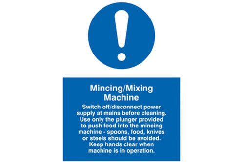 Mincing / mixing machine sign