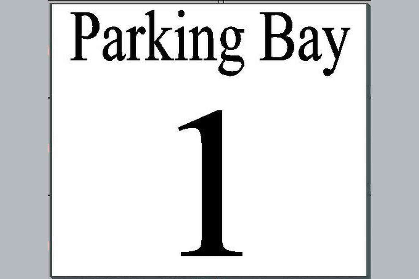 Parking Bay Signs