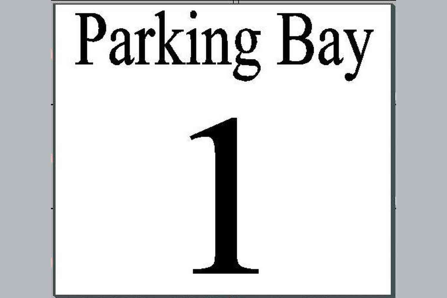 Parking Bay Signs