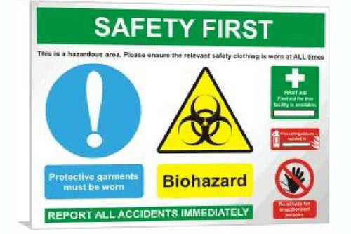 Laboratory Safety Biohazard Sign - Health & Safety Signs High Quality Interior & Exterior