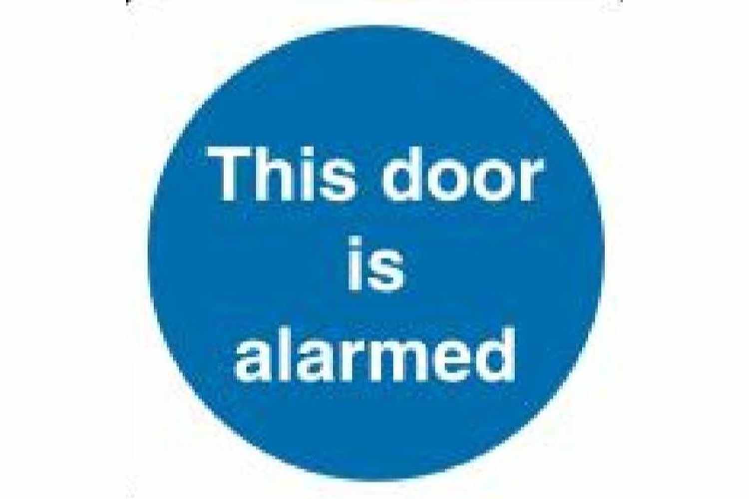 This Door Is Alarmed Sign - Health & Safety Signs High Quality Interior & Exterior