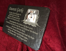 Larger Size Pet Photo Memorial Slate Plaque Personalised